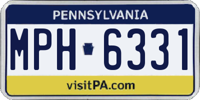 PA license plate MPH6331
