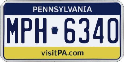 PA license plate MPH6340