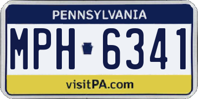 PA license plate MPH6341