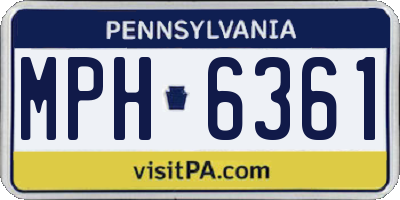 PA license plate MPH6361
