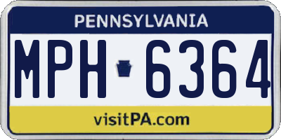 PA license plate MPH6364