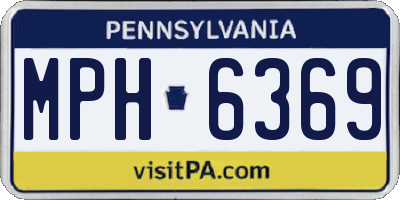 PA license plate MPH6369