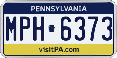 PA license plate MPH6373
