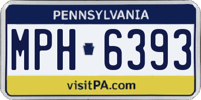 PA license plate MPH6393