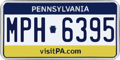 PA license plate MPH6395