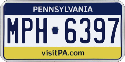PA license plate MPH6397