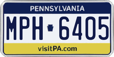 PA license plate MPH6405