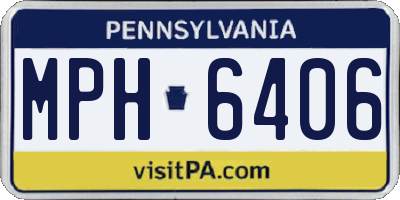 PA license plate MPH6406