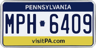 PA license plate MPH6409