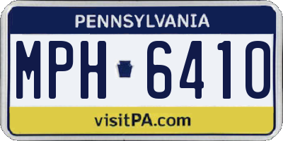 PA license plate MPH6410