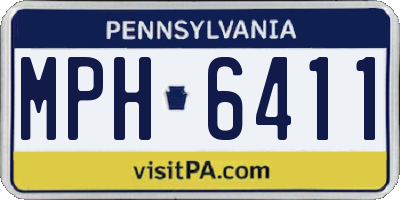 PA license plate MPH6411