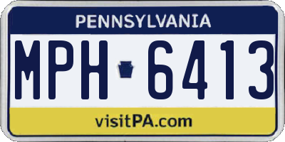 PA license plate MPH6413