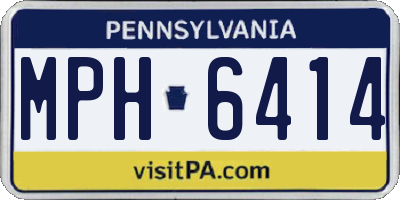 PA license plate MPH6414