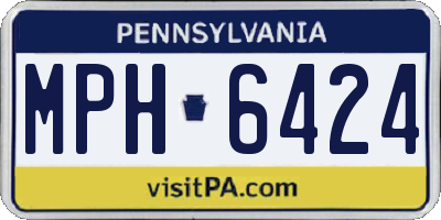 PA license plate MPH6424