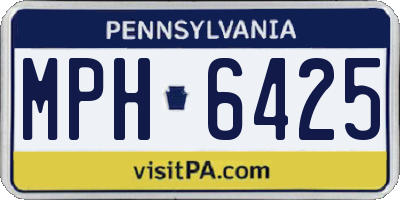 PA license plate MPH6425