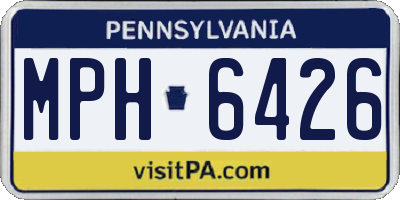 PA license plate MPH6426