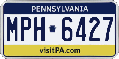 PA license plate MPH6427