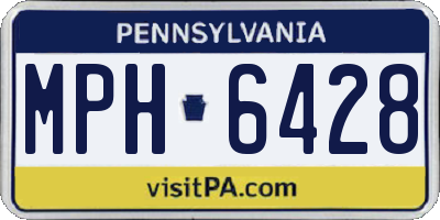 PA license plate MPH6428
