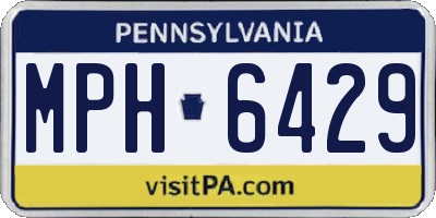 PA license plate MPH6429