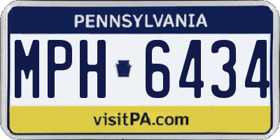 PA license plate MPH6434