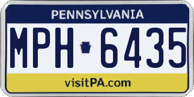 PA license plate MPH6435