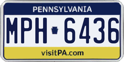 PA license plate MPH6436