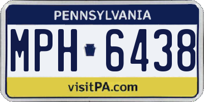 PA license plate MPH6438