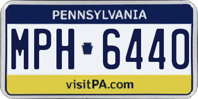 PA license plate MPH6440