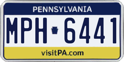 PA license plate MPH6441