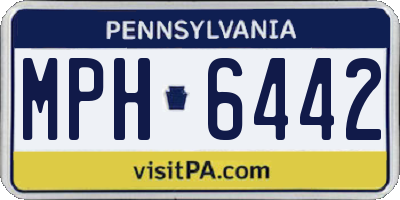 PA license plate MPH6442