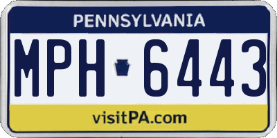 PA license plate MPH6443