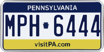 PA license plate MPH6444