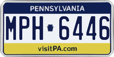 PA license plate MPH6446