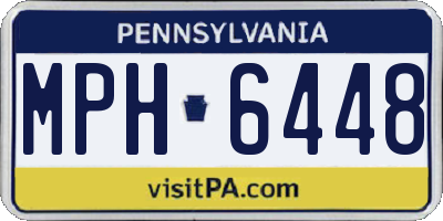 PA license plate MPH6448
