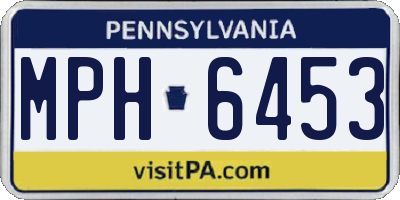 PA license plate MPH6453