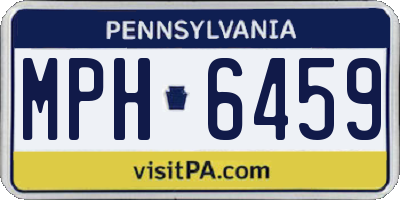 PA license plate MPH6459