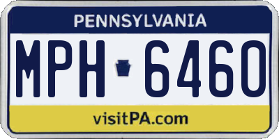 PA license plate MPH6460