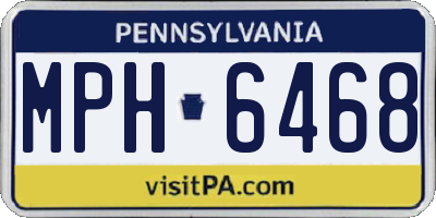 PA license plate MPH6468