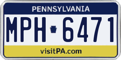 PA license plate MPH6471