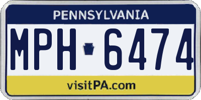 PA license plate MPH6474