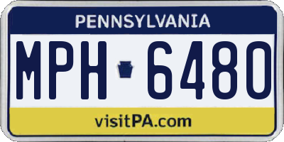 PA license plate MPH6480