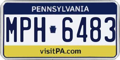 PA license plate MPH6483