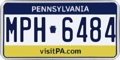 PA license plate MPH6484