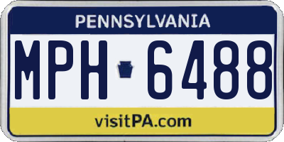 PA license plate MPH6488