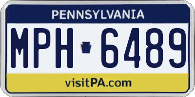 PA license plate MPH6489