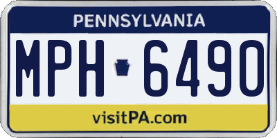 PA license plate MPH6490