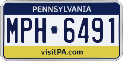 PA license plate MPH6491