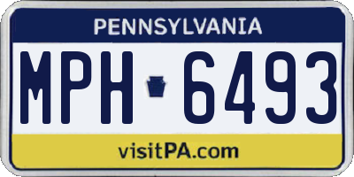 PA license plate MPH6493
