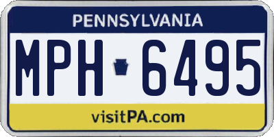 PA license plate MPH6495
