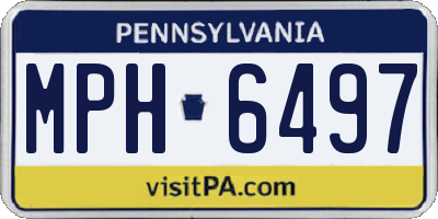 PA license plate MPH6497